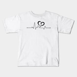 Heart Line Or Heart Beats Kids T-Shirt